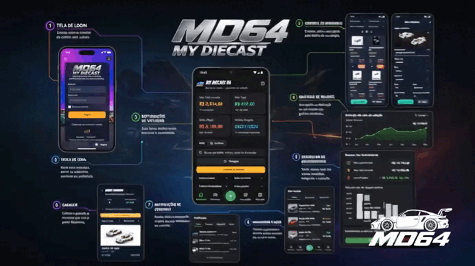 Demonstração em Vídeo do App My DieCast 64 em Ação